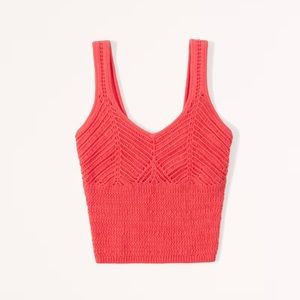 Abercrombie & Fitch Shaped Crochet Sweater Tank